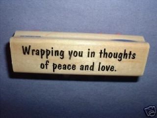STAMPABILITIES RUBBER STAMP WRAP IN THOUGHTS LOVE