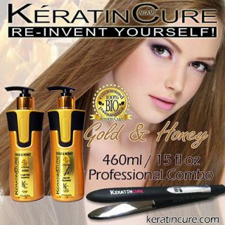 KERATIN CURE GOLD & HONEY BIO BRAZILIAN HAIR TREATMENT PRO COMBO