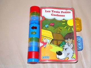 LITTLE PIGS FRENCH Electronic Educational Book Preschool Toy RARE