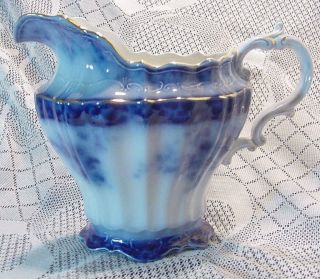 Touraine Water Pitcher Henry Alcock England c 1898 Blue White Gold