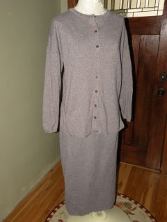 Eileen Fisher Oversized Cardigan Sweater Maxi Skirt Set Medium