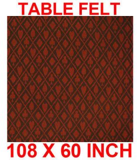 108 x 60 INCH POKER TABLE SUITED SPEED WATERPROOF FELT BLACKBERRY