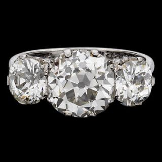 ctw Three Stone Past, Present & Future CZ Engagement Ring Sterling