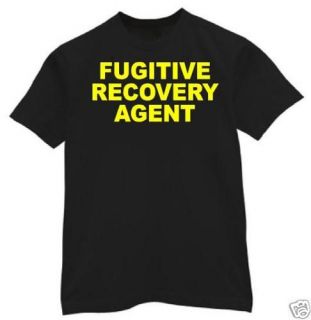 shirt M 3XL Fugitive Recovery AGENT bounty hunter Law