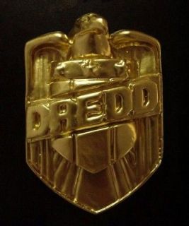 Judge Dredd Badge Stallone Movie Comic Prop Replica Gold