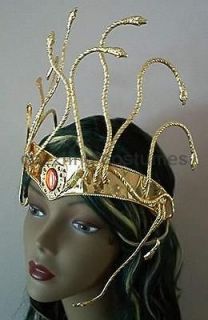 medusa snake crown gold serpent hat tiara greek diva goddess costume