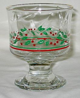 Arbys Christmas Collection Footed Dessert Glass