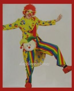 bright balloon clown costume jacket pant tuxedo tails adult large men