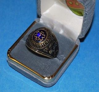 EMT Paramedic Class Ring With Star Of Life Size 7