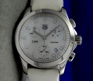 Newly listed Ladies / Womens Tag Heuer Link SS Chronograph Watch   MOP