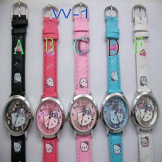 Whlolesale 5pcs fashion Lovely Kitty watches Crystal Cute Watches New
