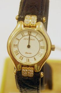 New 18k Gold JUVENIA Ladies watch with 0.24 ct Diamonds