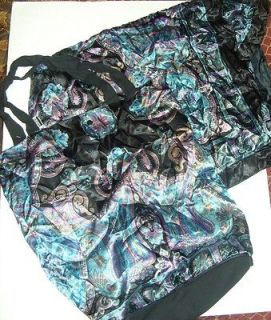 Bijoux Terner Silky Satin Sheer Scarf Wrap Matching Tote bag Sack