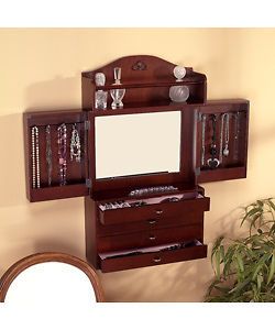 WALL MOUNT JEWELRY ARMOIRE NEW