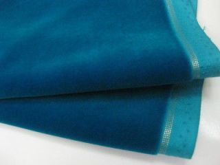 Vintage velvet fabric yardage Germany cotton 34 in W Marine blue CBH6