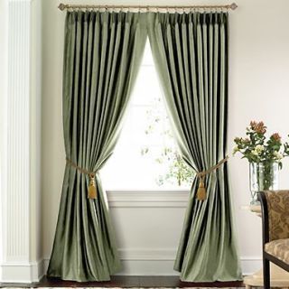 JCP Supreme SILVER SAGE Pinch Pleated Drapes Curtain Pair or Patio or