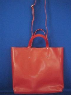 PULICATI ITALY Dark Red Leather NEW Large Tote Shoulder Bag