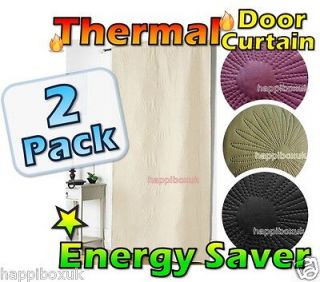THERMAL DOOR CURTAIN Panel Warm Winter Insulate Stop Draught Draft