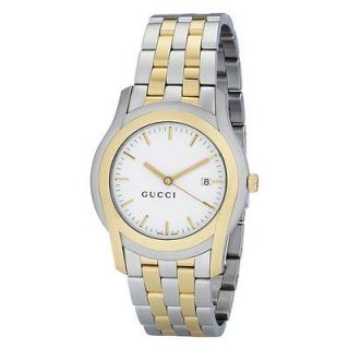 NEW Gucci YA055214 Stainless Steel & Gold Plated G Class Mens Watch