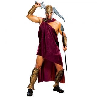 Adult Mens XL Movie 300 Spartan Deluxe Greek Warrior Red Toga Robe