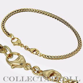 Trollbead 14K Gold Bracelet with 14k gold Lock 7.5 Trollbeads