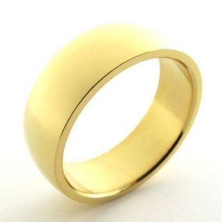 New Mens Ladies Pure Gold Stainless Steel Ring USA Size 7 8 9 10 11 12