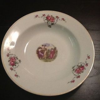 Richard Antique Dinner and Soup Plates Renesaince and Pink Roses