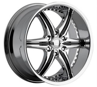 20 inch Cattivo 724 chrome black wheels rims 6x5 6x127