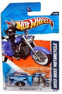 2011 Hot Wheels HW Main Street #168 Boss Hoss Motorcycle blue