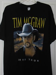 McGRAW Mens T Shirt, Cotton, Black, 2010 TOUR. Sizes MEDIUM & LARGE