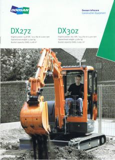 Doosan Mini Excavator range Construction brochure 2007