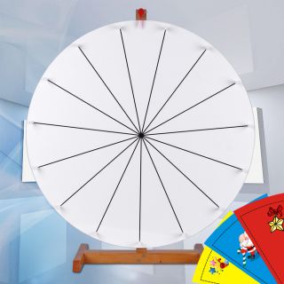 Editable 24 Trade Show Prize Wheel DIY Spin Game Carnival Dry Erase