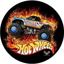HOT WHEELS MONSTER TRUCK EDIBLE ICING CAKE TOPPER IMAGE