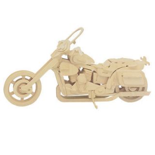 DIY Wooden Assembly Motorcycle 3D Puzzle Educational Toy Gift for Kids