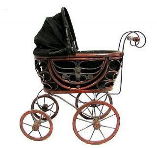 vintage pram 24 butterfly carriage antique shabby stil country art