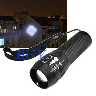 CREE Q5 LED Zoom Focus Camping Bicycle Flashlight Torch