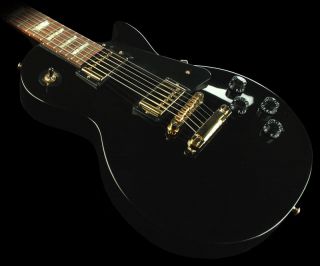2011 Gibson Les Paul Studio Electric Guitar Ebony with Gold Hardware