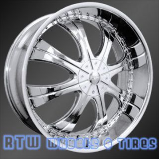 26 in Chrome Wheel Rim Set Fits Cadillac Hummer Lincoln