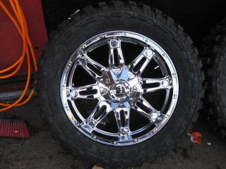 20 Fuel Hostage Offroad Chrome Rims Federal 33x12 50R20 Couragia MT