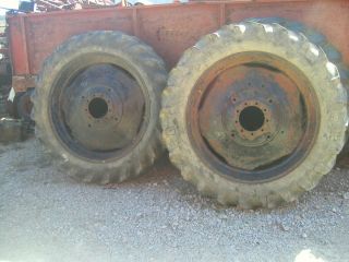 bolt press steel rear tractor rims with 38 inch tires on them Oliver