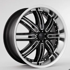 22 inch Rims and Tires Wheels Starr Black 112 Package