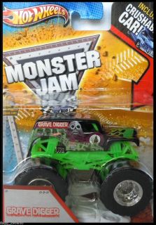 Hot Wheels 2013 Monster Jam Truck Grave Digger with Crushable Car
