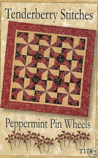 Quilting Peppermint Pin Wheels Tenderberry Stitch $8 49