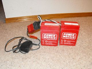 Power Wheels 6V Batteries Red with Charger