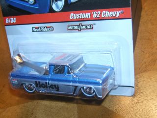 Hot Wheels Delivery Series Custom 62 Chevy Holley Blue Real Riders
