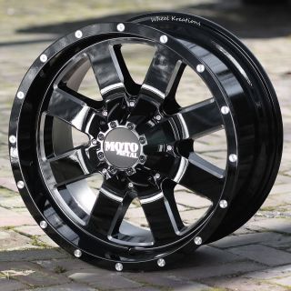 18 inch Black wheels Moto Metal 962 2011 2012 Chevy Gmc 2500 3500 8 x