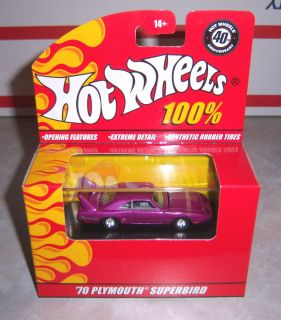 100% Hot Wheels   70 Plymouth Superbird (Purple)   40th Anniversay  1