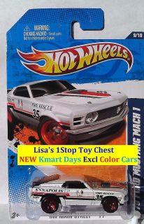 2011 Hot Wheels Kmart Dars 70 FORD MUSTANG MACH 1 Excl Color New HTF