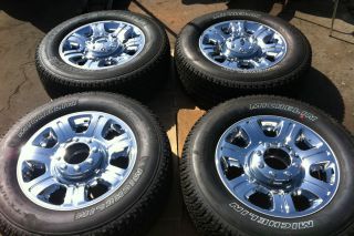 250 F250 20 Factory OEM Chrome CLAD Wheels Michelin Tires SUPERDUTY