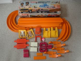 Vintage Hot Wheels Track Accessories Lot with Box Mongoose Redline